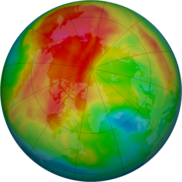 Arctic ozone map for 19 February 2012